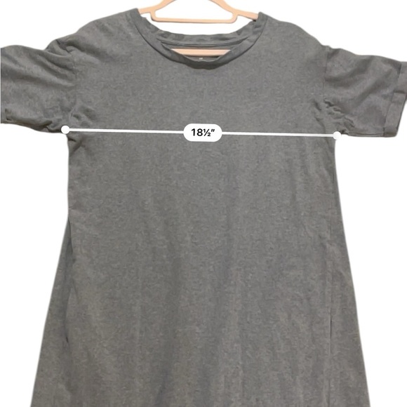 Eileen Fisher jersey cap sleeve dress gray small - Picture 6 of 9